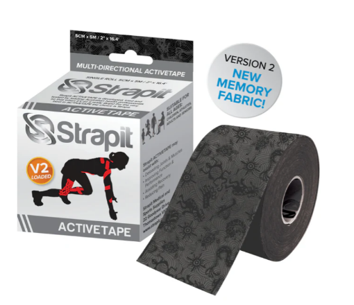 Obrázok z Activetape 5 cm x 5 m - Sivá/Čierna STRAPIT