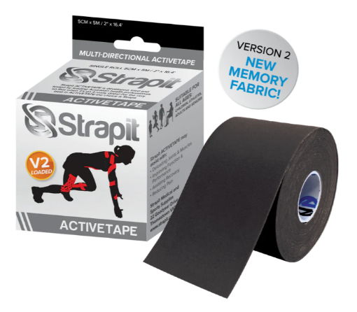 Obrázok z DYNAMIC ACTIVETAPE 5CM x 5M – ČIERNA PRUHOVANÁ