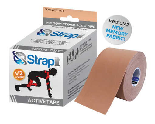 Obrázok z DYNAMIC ACTIVETAPE 7,5CM x 5M – BÉŽOVÁ PRUHOVANÁ