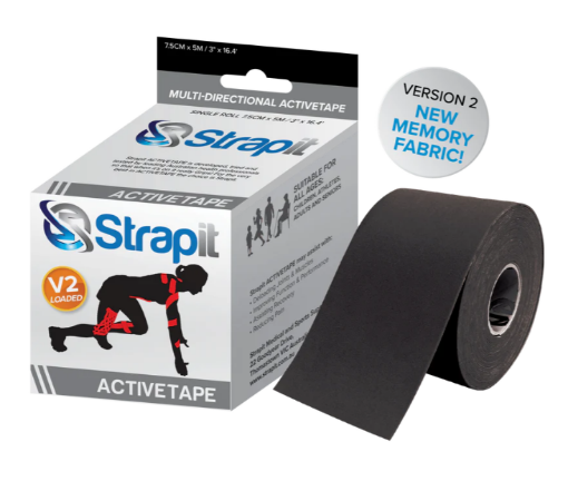 Obrázok z ACTIVETAPE 7,5CM x 5M – ČIERNA PRUHOVANÁ