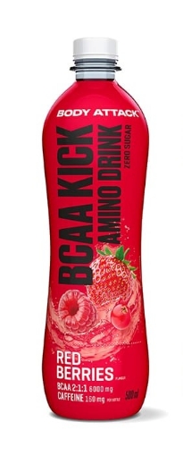 Obrázok z BCAA KICK Červené Bobule - 500 ml Body Attack